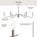Myhouse Lighting Progress Lighting - P400472-009 - Six Light Chandelier - Pilar - Brushed Nickel