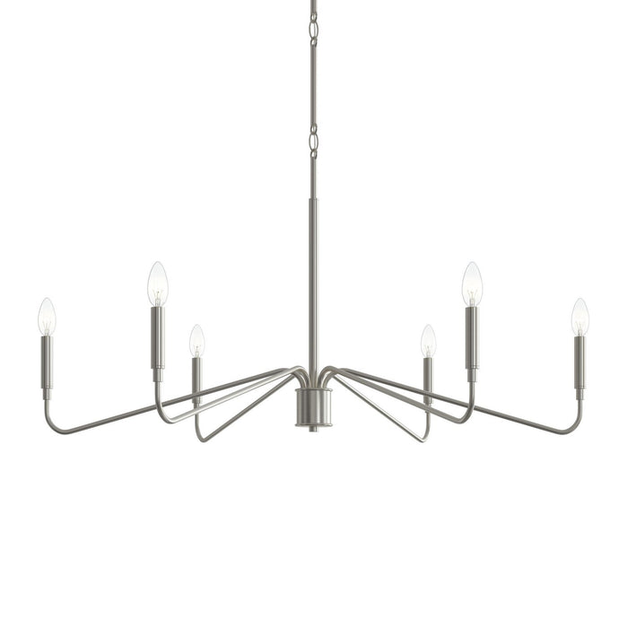 Myhouse Lighting Progress Lighting - P400472-009 - Six Light Chandelier - Pilar - Brushed Nickel