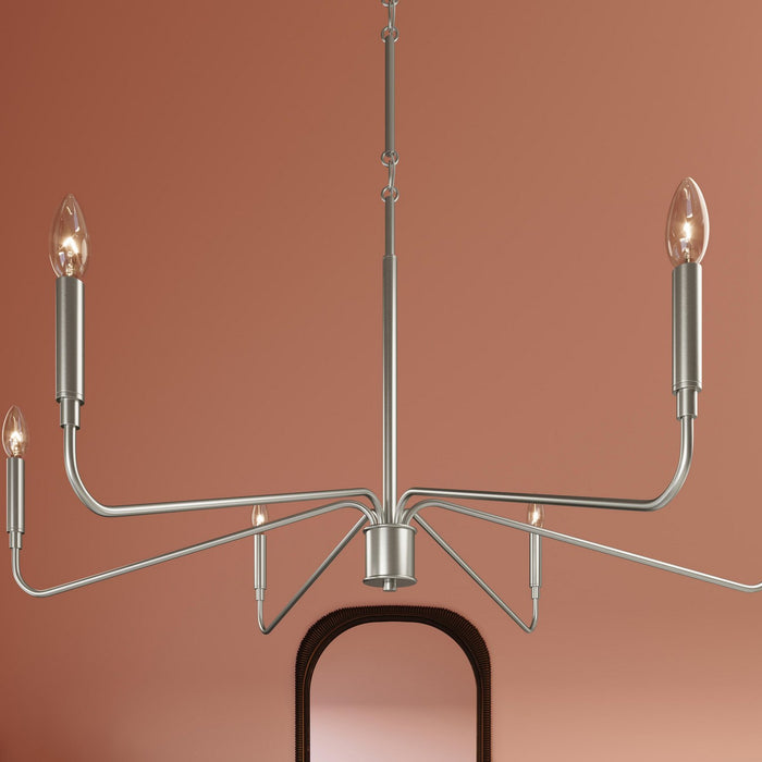 Myhouse Lighting Progress Lighting - P400472-009 - Six Light Chandelier - Pilar - Brushed Nickel