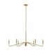 Myhouse Lighting Progress Lighting - P400472-191 - Six Light Chandelier - Pilar - Brushed Gold