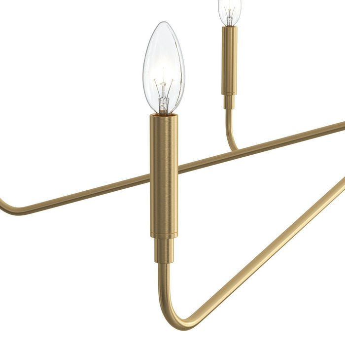 Myhouse Lighting Progress Lighting - P400472-191 - Six Light Chandelier - Pilar - Brushed Gold