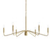 Myhouse Lighting Progress Lighting - P400472-191 - Six Light Chandelier - Pilar - Brushed Gold