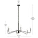 Myhouse Lighting Progress Lighting - P400472-31M - Six Light Chandelier - Pilar - Matte Black
