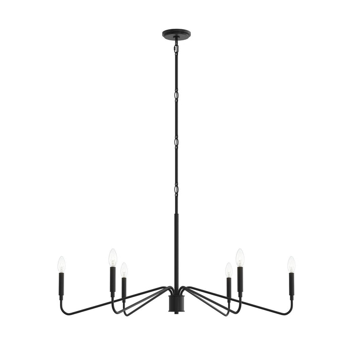 Myhouse Lighting Progress Lighting - P400472-31M - Six Light Chandelier - Pilar - Matte Black