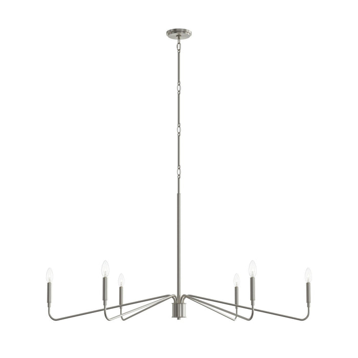 Myhouse Lighting Progress Lighting - P400473-009 - Six Light Chandelier - Pilar - Brushed Nickel