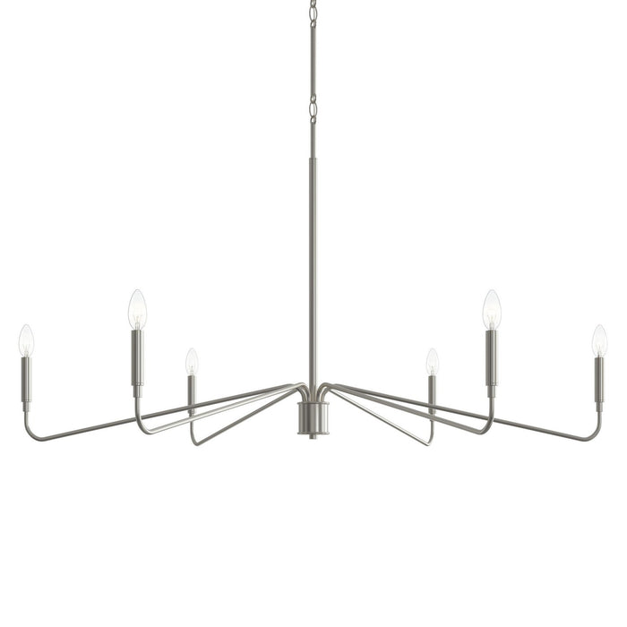 Myhouse Lighting Progress Lighting - P400473-009 - Six Light Chandelier - Pilar - Brushed Nickel
