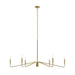 Myhouse Lighting Progress Lighting - P400473-191 - Six Light Chandelier - Pilar - Brushed Gold