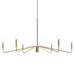 Myhouse Lighting Progress Lighting - P400473-191 - Six Light Chandelier - Pilar - Brushed Gold