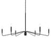 Myhouse Lighting Progress Lighting - P400473-31M - Six Light Chandelier - Pilar - Matte Black
