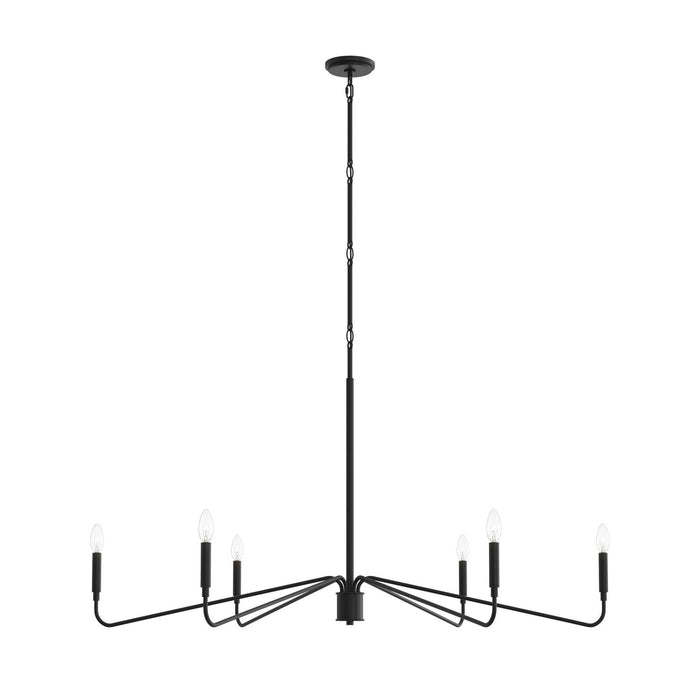 Myhouse Lighting Progress Lighting - P400473-31M - Six Light Chandelier - Pilar - Matte Black