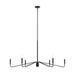 Myhouse Lighting Progress Lighting - P400473-31M - Six Light Chandelier - Pilar - Matte Black
