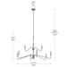 Myhouse Lighting Progress Lighting - P400474-009 - Nine Light Chandelier - Pilar - Brushed Nickel