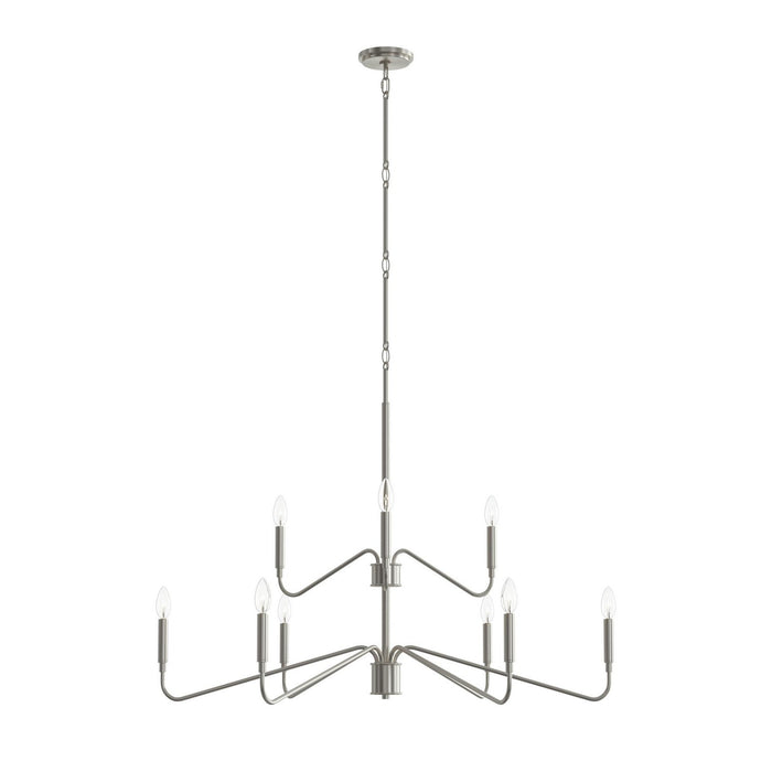 Myhouse Lighting Progress Lighting - P400474-009 - Nine Light Chandelier - Pilar - Brushed Nickel