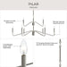 Myhouse Lighting Progress Lighting - P400474-009 - Nine Light Chandelier - Pilar - Brushed Nickel