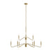 Myhouse Lighting Progress Lighting - P400474-191 - Nine Light Chandelier - Pilar - Brushed Gold