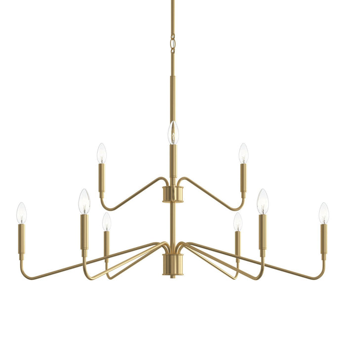 Myhouse Lighting Progress Lighting - P400474-191 - Nine Light Chandelier - Pilar - Brushed Gold