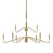 Myhouse Lighting Progress Lighting - P400474-191 - Nine Light Chandelier - Pilar - Brushed Gold