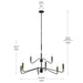 Myhouse Lighting Progress Lighting - P400474-31M - Nine Light Chandelier - Pilar - Matte Black