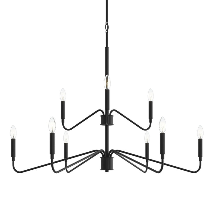 Myhouse Lighting Progress Lighting - P400474-31M - Nine Light Chandelier - Pilar - Matte Black