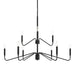 Myhouse Lighting Progress Lighting - P400474-31M - Nine Light Chandelier - Pilar - Matte Black