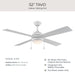Myhouse Lighting Progress Lighting - P250127-28M-30 - 52" Ceiling Fan - Quadd - Matte White