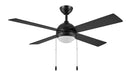 Myhouse Lighting Progress Lighting - P250127-31M-30 - 52" Ceiling Fan - Quadd - Matte Black