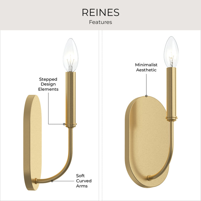 Myhouse Lighting Progress Lighting - P710153-191 - One Light Wall Sconce - Reines - Brushed Gold