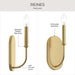 Myhouse Lighting Progress Lighting - P710153-191 - One Light Wall Sconce - Reines - Brushed Gold