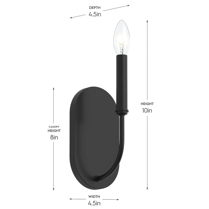 Myhouse Lighting Progress Lighting - P710153-31M - One Light Wall Sconce - Reines - Matte Black
