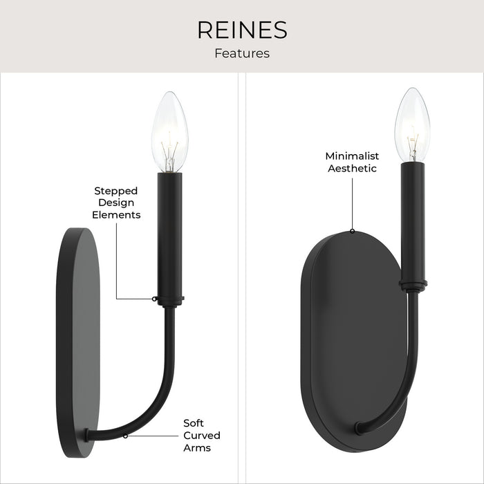 Myhouse Lighting Progress Lighting - P710153-31M - One Light Wall Sconce - Reines - Matte Black