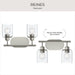Myhouse Lighting Progress Lighting - P300566-009 - Two Light Bath Vanity - Reines - Brushed Nickel