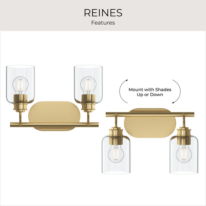 Myhouse Lighting Progress Lighting - P300566-191 - Two Light Bath Vanity - Reines - Brushed Gold