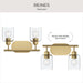 Myhouse Lighting Progress Lighting - P300566-191 - Two Light Bath Vanity - Reines - Brushed Gold