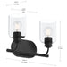 Myhouse Lighting Progress Lighting - P300566-31M - Two Light Bath Vanity - Reines - Matte Black