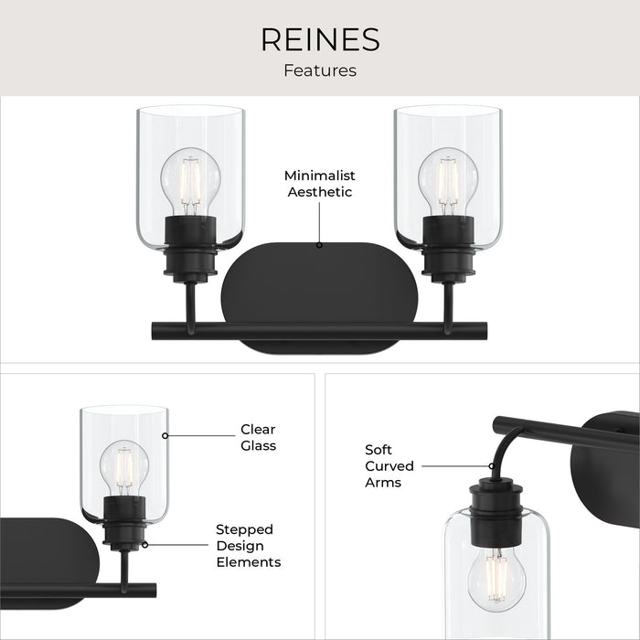Myhouse Lighting Progress Lighting - P300566-31M - Two Light Bath Vanity - Reines - Matte Black