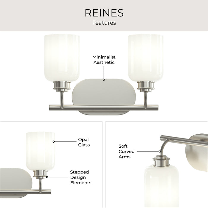 Myhouse Lighting Progress Lighting - P300578-009 - Two Light Bath Vanity - Reines - Brushed Nickel