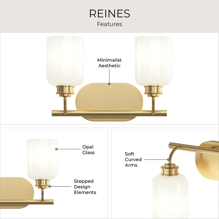 Myhouse Lighting Progress Lighting - P300578-191 - Two Light Bath Vanity - Reines - Brushed Gold