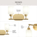 Myhouse Lighting Progress Lighting - P300578-191 - Two Light Bath Vanity - Reines - Brushed Gold