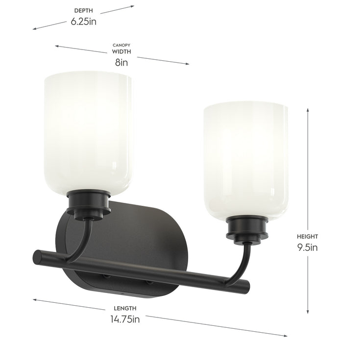 Myhouse Lighting Progress Lighting - P300578-31M - Two Light Bath Vanity - Reines - Matte Black