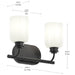 Myhouse Lighting Progress Lighting - P300578-31M - Two Light Bath Vanity - Reines - Matte Black