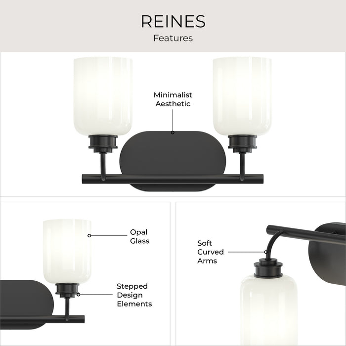 Myhouse Lighting Progress Lighting - P300578-31M - Two Light Bath Vanity - Reines - Matte Black