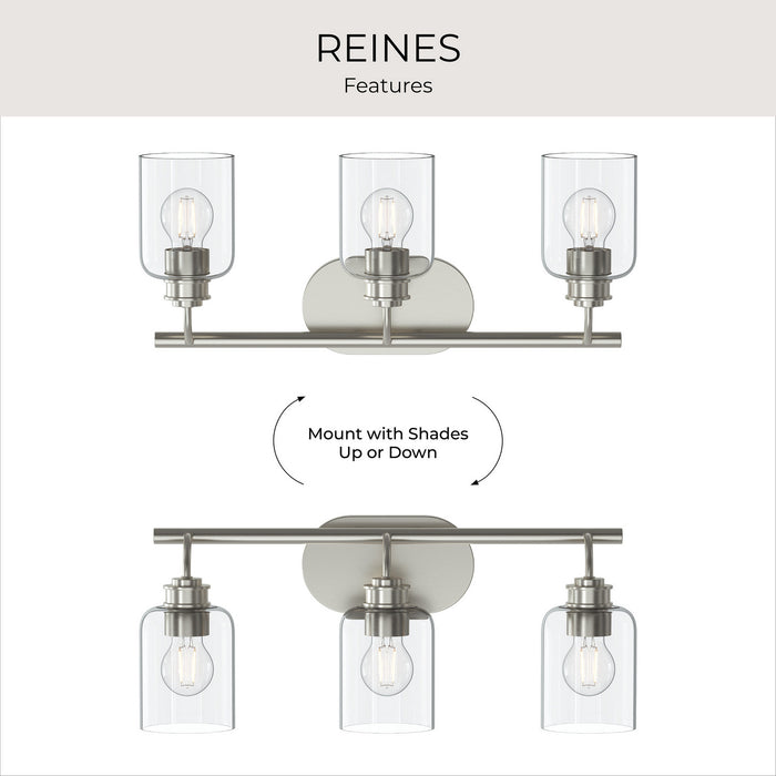 Myhouse Lighting Progress Lighting - P300567-009 - Three Light Bath Vanity - Reines - Brushed Nickel