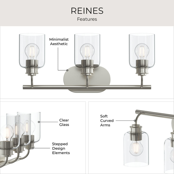 Myhouse Lighting Progress Lighting - P300567-009 - Three Light Bath Vanity - Reines - Brushed Nickel