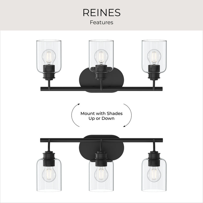 Myhouse Lighting Progress Lighting - P300567-31M - Three Light Bath Vanity - Reines - Matte Black