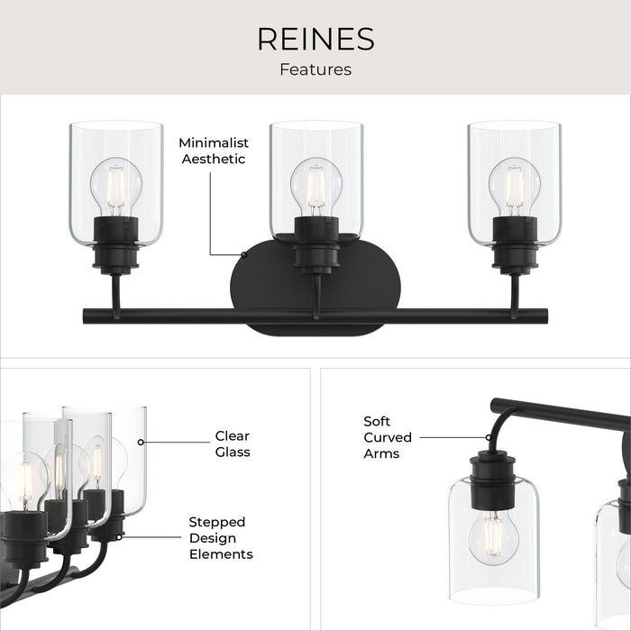 Myhouse Lighting Progress Lighting - P300567-31M - Three Light Bath Vanity - Reines - Matte Black