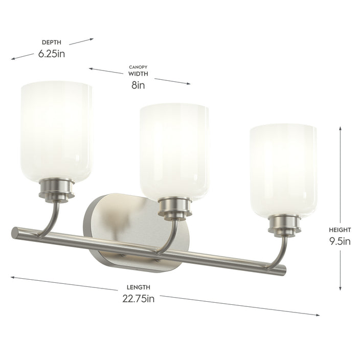Myhouse Lighting Progress Lighting - P300579-009 - Three Light Bath Vanity - Reines - Brushed Nickel