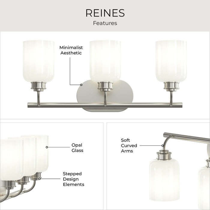 Myhouse Lighting Progress Lighting - P300579-009 - Three Light Bath Vanity - Reines - Brushed Nickel