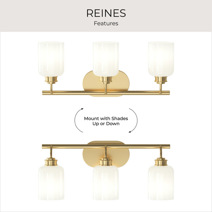 Myhouse Lighting Progress Lighting - P300579-191 - Three Light Bath Vanity - Reines - Brushed Gold