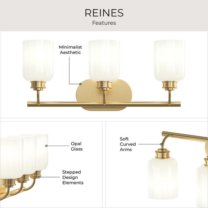 Myhouse Lighting Progress Lighting - P300579-191 - Three Light Bath Vanity - Reines - Brushed Gold