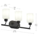 Myhouse Lighting Progress Lighting - P300579-31M - Three Light Bath Vanity - Reines - Matte Black
